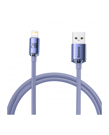 Baseus Kabel USB - Lightning Crystal Shine 1.2 m Fioletowy nr 1