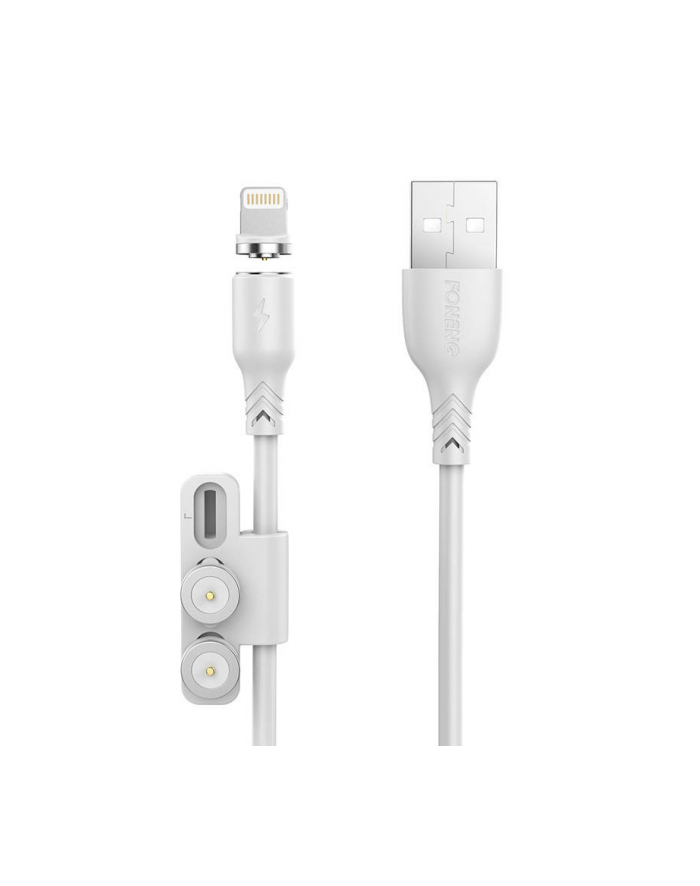 Kabel USB Foneng Foneng 3in1 Magnetic Data Cable (micro USB, type-C, lightning) X62 2.1A 1m White EU główny