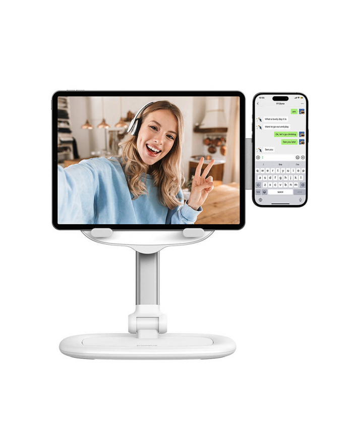 Baseus Regulowany Stojak Podstawka Na Tablet I Telefon Seashell Series Biały główny