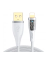 Joyroom Kabel USB kabel szybko ładujący z inteligentnym wyłącznikiem USB-C - Lightning 2.4A 1.2m biały (S-UL012A3) - nr 1