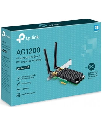 TP-LINK AC1200 Wi-Fi PCI Express Adapter v3.0 867Mbps at 5GHz + 300Mbps at 2.4GHz Beamforming