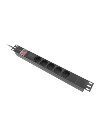 LANBERG Listwa zasilająca Rack PDU 1U 10A 5x Schuko 2m C14 Czarny