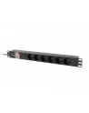 LANBERG listwa zasilajaca rack PDU 19inch 1U 16A 6x 230V PL 2m czarna - nr 1