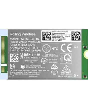 hp inc. HP 4G LTE-AP Cat 16 WWAN nr 1