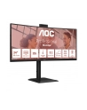 aoc international AOC CU34E4CW 34inch 3440x1440 120HZ VA CURVED H/A 180 MM USB-C DOCKING Daisy chain TUV EyeComfort Hardware USB HUB DP HDMI - nr 4