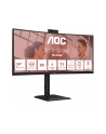 aoc international AOC CU34E4CW 34inch 3440x1440 120HZ VA CURVED H/A 180 MM USB-C DOCKING Daisy chain TUV EyeComfort Hardware USB HUB DP HDMI - nr 58