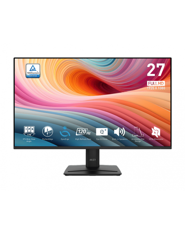 MSI PRO MP275 E2 27inch FHD IPS 120Hz 300cd/m2 1ms HDMI DP D-sub Speakres główny