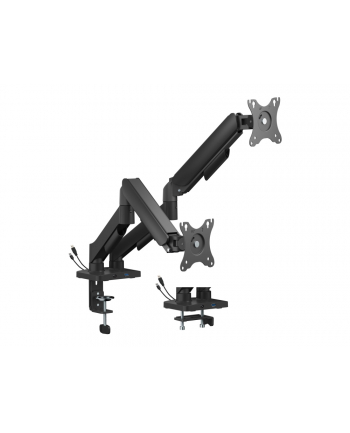 GEMBIRD Biurkowe ramię na dwa monitory z portami USB regulowane od 17 do 32inch obciążenie do 9 kg nr 1