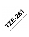 BROTHER TZE261 Bczerwonyher TZE261 Banda laminata 36mm BLACK ON WHITE - nr 1