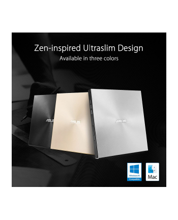 ASUS SDRW-08U8M-U/SIL/G/AS/P2G External Ultraslim 8X DVD writer USB Type-C Mac Compatible 13.9mm Ultraslim M-DISC NERO Backitup