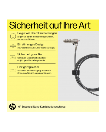 hp inc. HP Essential Nano Combination Cable Lock