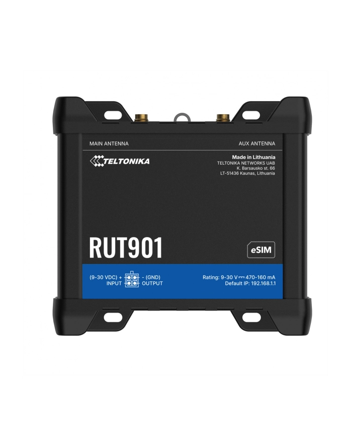 TELTONIKA NETWORKS RUT901 DUAL SIM 4G/LTE/3G WiFi router eSIM version główny