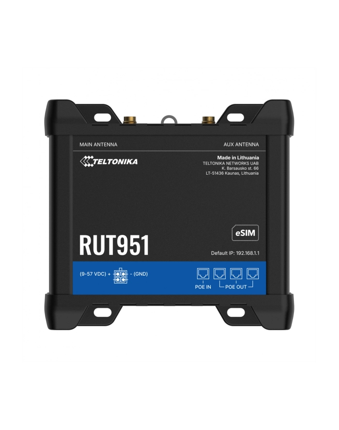 TELTONIKA NETWORKS RUT951 DUAL SIM 4G/LTE/3G/2G WiFi router eSIM version główny