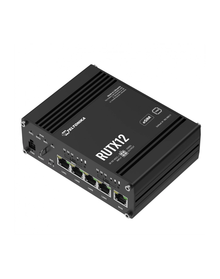 TELTONIKA NETWORKS RUTX12 DUAL SIM DUAL 4G/LTE Bluetooth router eSIM version główny