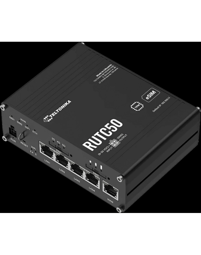 TELTONIKA NETWORKS RUTC50 V2 eSIM 5G/4G/LTE/3G WiFi 6 Router główny