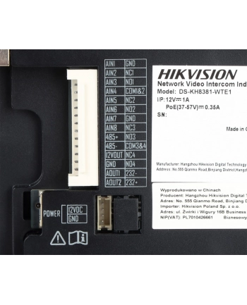 Hikvision Ds-Kh8381-Wte1 Wewnętrzna Stacja Serii 8 (DSKH8381WTE1) nr 1