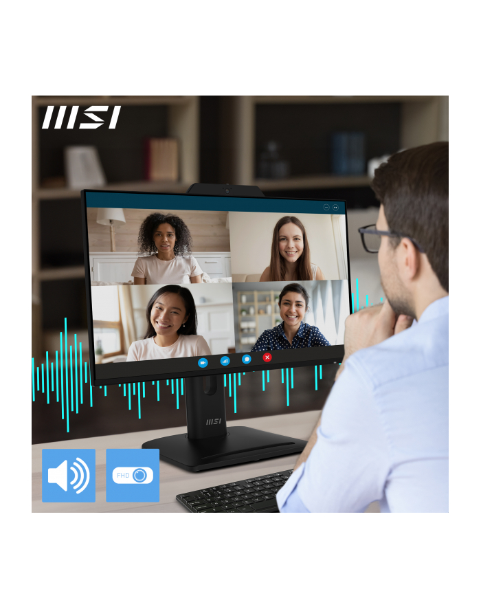 MSI PRO MP242PMG 23.8inch IPS FHD 120Hz 300cd/m2 1ms HDMI DP USB 2.0 Camera PIVOT główny