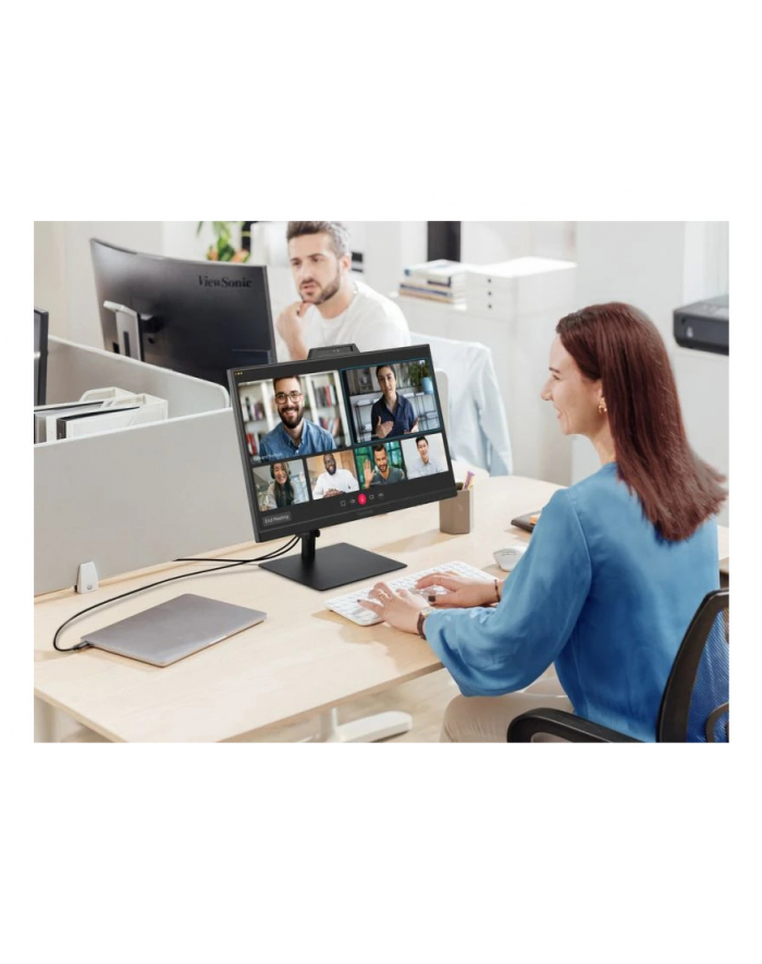 VIEWSONIC LED monitor VG2741V-2K 27inch 2K 250 nits 4ms incl 2x 2W speakers 120Hz USB-C 15W laden 5mp cam + mic Windows Hello cert. główny