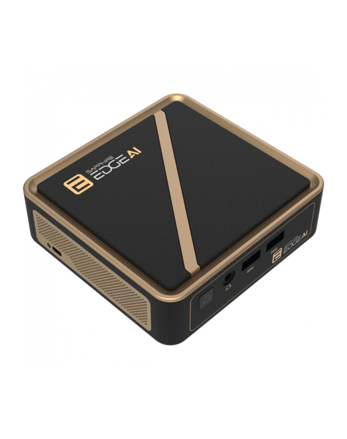 SAPPHIRE EDGE AI 370 BAREBONE AMD Ryzen AI HX 9 370 WITH WIFI BT MODULE VESA MOUNT POWER ADAPTER AND POWER CORD W/O SSD AND MEMORY główny
