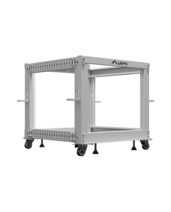 LANBERG Open rack 19inch 9U 600X600-1100 adjustable grey