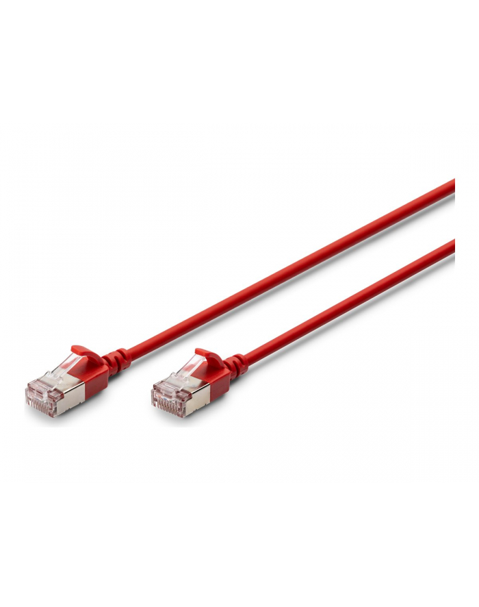 DIGITUS CAT 6A F-FTP Slim Patch cord Cu LSZH AWG 32/7 length 1m Red główny