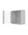LANBERG Rack cabinet 19inch wall-mount 12U/540X350 flat pack with glass door grey - nr 10