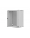 LANBERG Rack cabinet 19inch wall-mount 12U/540X350 flat pack with glass door grey - nr 15