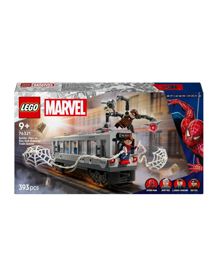 LEGO Marvel 76321 Spider-Man kontra Doc Ock — scena w metrze główny