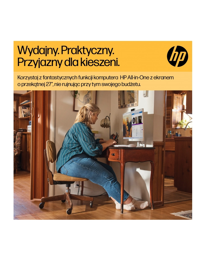 hewlett-packard HP 27-cr0222nw AIO Ryzen 7 7730U 270'';FHD IPS AG 300nits 16GB DDR4 SSD512 Radeon 680M LAN Win11 2Y Shell White główny