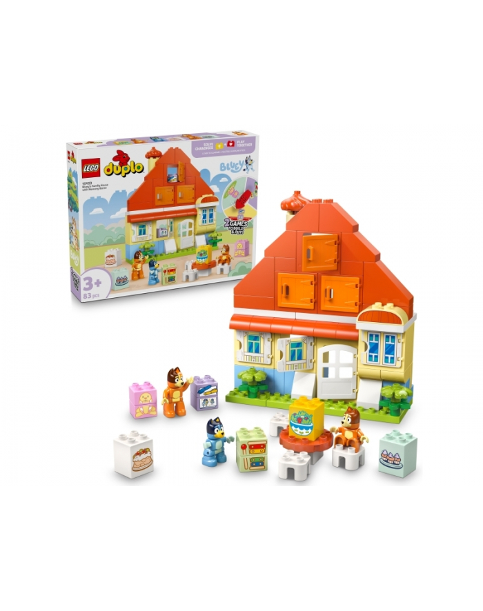 LEGO DUPLO Bluey 10459 Dom rodzinny Blue z grą pamięciową główny
