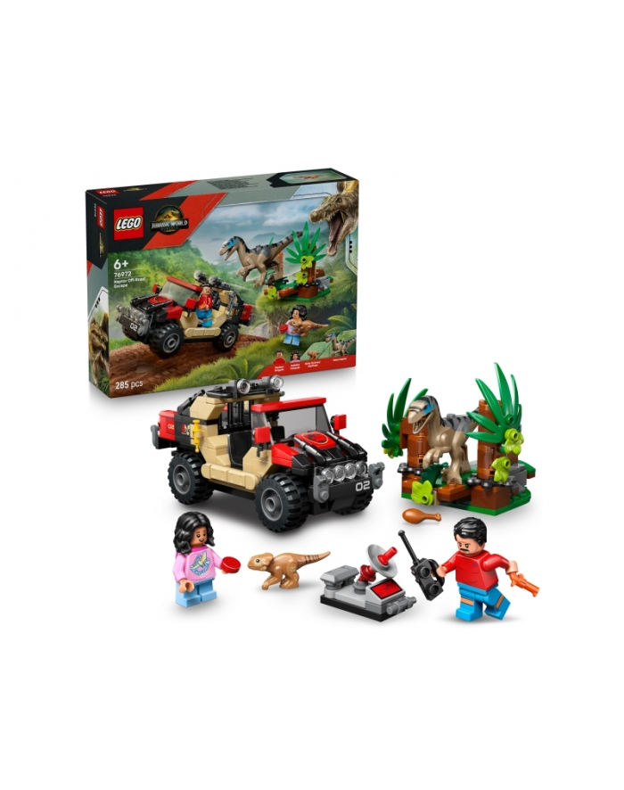 LEGO Jurassic World 76972 Ucieczka terenówką przed raptorem główny