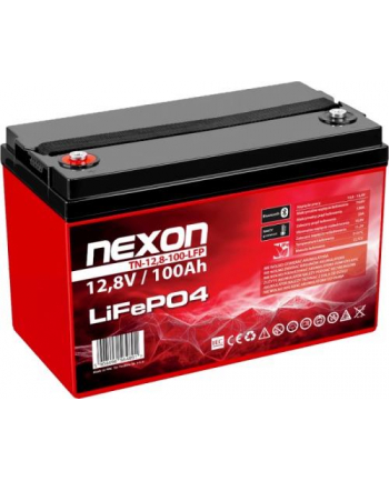 NEXON AKUMULATOR LIFEPO4 100AH 12,8V, BLUETOOTH (APLIKACJA) I MATA GRZEWCZA