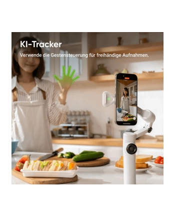 Insta360 Flow 2 AI Tracker Bundle (Stone Gray) - gimbal z modułem śledzenia AI nr 2