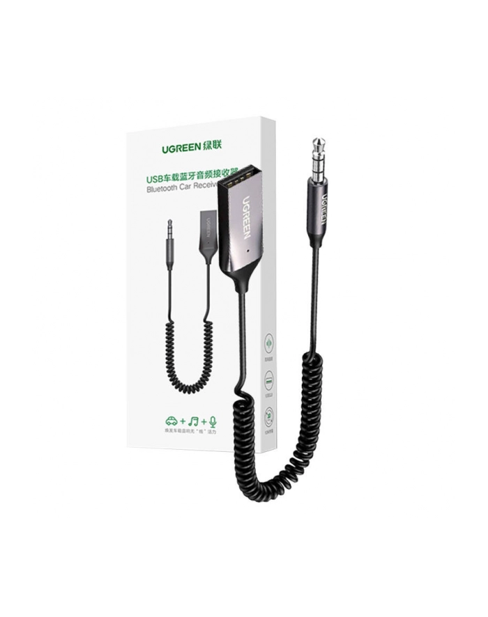 Ugreen Odbiornik dźwięku adapter audio Bluetooth 53 USB-3,5 mm mini jack (czarny) główny