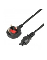 ibox KABEL ZASILAJĄCY I-BOX DO NOTEBOOKÓW (KONICZYNKA) VDE 3X0,75MM MIEDŹ WTYCZKA UK - nr 1