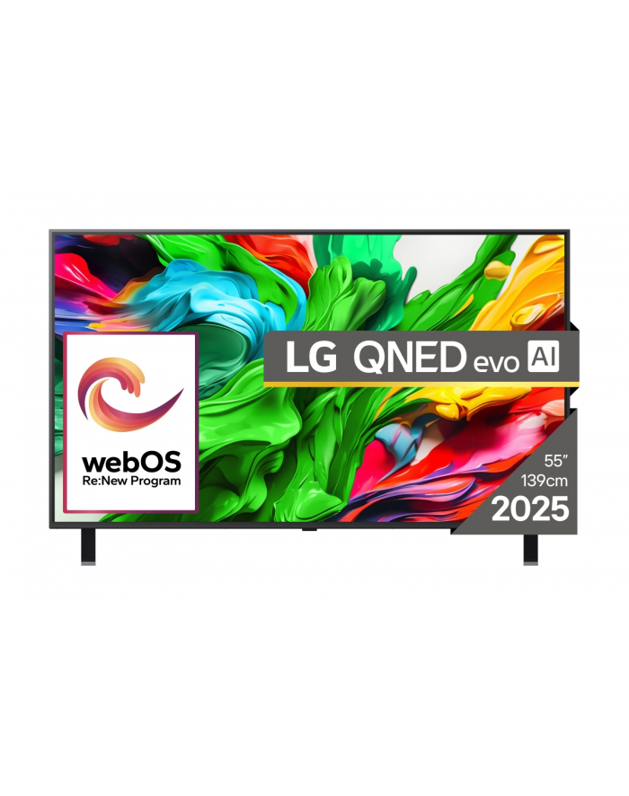 Telewizor LG 55QNED85A3C QNED EVO 55' 4K Ultra HD 120Hz WebOS Dolby Digital Czarny główny