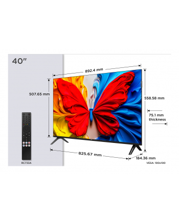 Telewizor TCL 40S59K QLED 40' Full HD System Android TV Dolby Digital Plus DVB-T2 Metaliczny nr 2