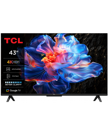 Telewizor TCL 43P69K LED 43' 4K Ultra HD Google TV Dolby AC4 DVB-T2 Czarny nr 1
