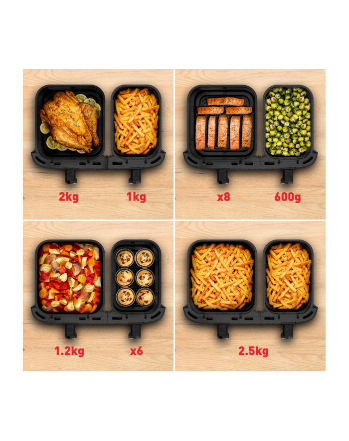 Frytkownica beztłuszczowa TEFAL DualEasy EY942HE0 główny