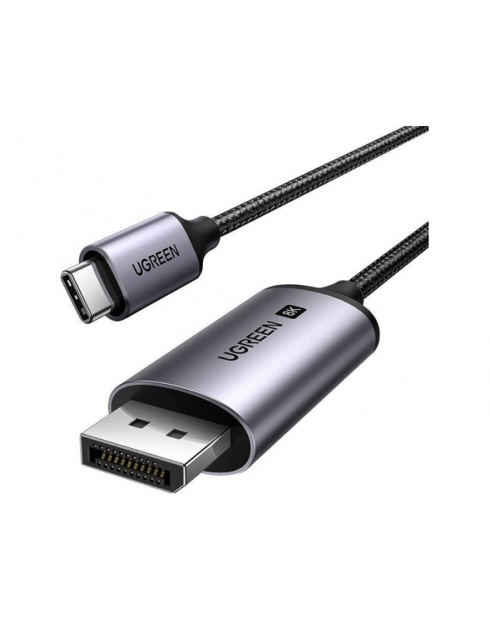 Ugreen Kabel CM556 ze złączami USB-C i DisplayPort 8K o długości 1 m - szary główny