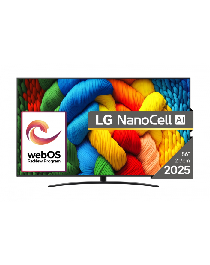 Telewizor LG NanoCell 86NANO81A3A 86' 4K Ultra HD WebOS Dolby Digital DVB-T2 Czarny główny
