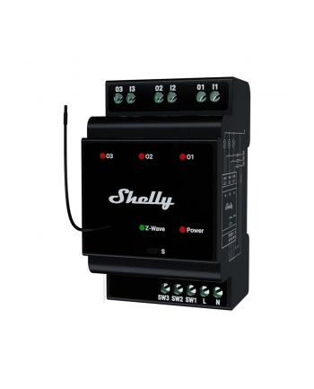 Shelly Qubino Wave Pro 3 3-kanałowy Przekaźnik Na Szynę Din Z-wave nr 1
