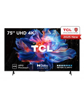 Telewizor TCL 75V6C DLED 75' 4K Ultra HD Google TV Dolby Atmos DVB-T2 Metaliczny nr 1