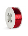 Filament do drukarek 3D Verbatim PET-G 2,85 mm 1kg czerwony transparentny - nr 1
