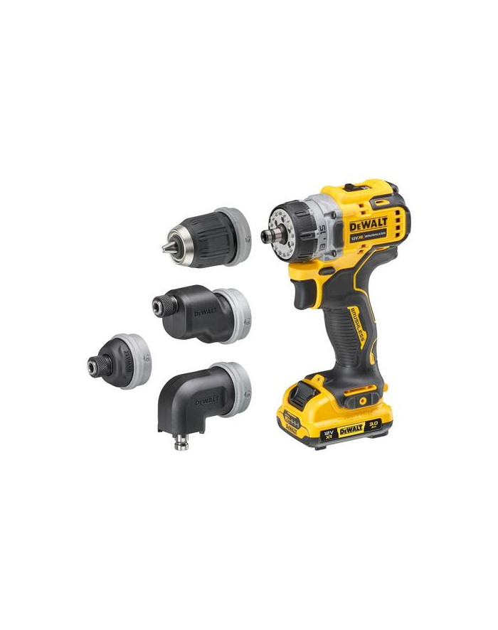 Wiertarko-wkrętarka z 4 głowicami 12V DCD703L2T DEWALT główny