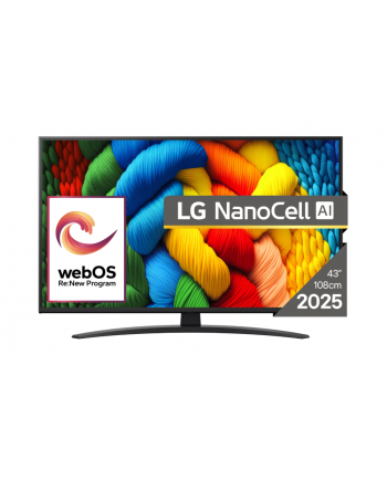 Telewizor LG NanoCell 43NANO81A3A 43' 4K Ultra HD WebOS Dolby Digital DVB-T2 Czarny nr 1