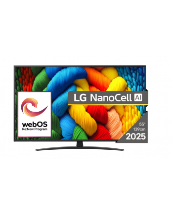 Telewizor 55''; LG 55NANO81A3A nr 2