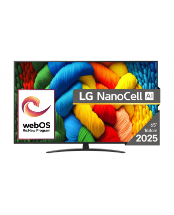 Telewizor LG NanoCell 65NANO81A3A 65' 4K Ultra HD WebOS Dolby Digital DVB-T2 Czarny nr 1