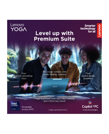 Lenovo Yoga Slim 9 14ILL10 | Tidal Teal | 14 '' | OLED | Touchscreen | 4K WQUXGA | 3840 x 2400 pixels | Glossy | Intel Core Ultra 7 | 258V | 32 GB | Soldered LPDDR5x | Solid-state drive capacity 1000 GB | Intel Arc Graphics 140V | Windows 11 Pr nr 2