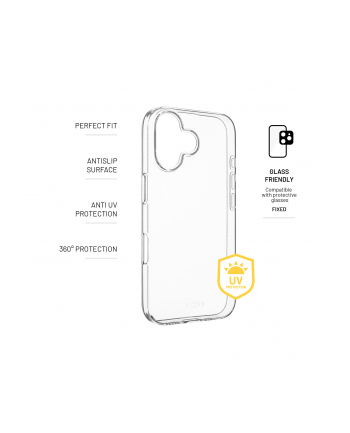 Obudowa Dla Telefonów Komórkowych Fixed Slim Antiuv Na Apple Iphone 16 Fixtcca 1400 Przezroczysty